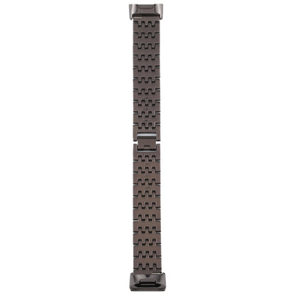 For Fitbit Charge 3 Diamond-studded Stainless Steel  Watch Band(Black) - Watch Bands by buy2fix | Online Shopping UK | buy2fix