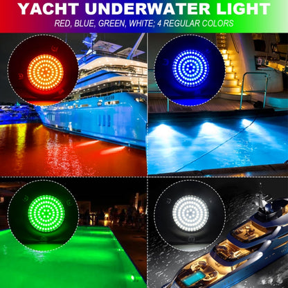 Ship / Yacht 10-30V 90LEDs Waterproof Stainless Steel Underwater Light (Green Light) - Marine Accessories & Parts by buy2fix | Online Shopping UK | buy2fix