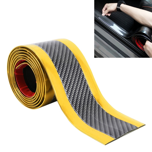 Universal Electroplate Carbon Fibre Car Door Threshold Decoration Strip Decorative Sticker, Size : 3CM x 2M(Gold) - Decorative Strip by buy2fix | Online Shopping UK | buy2fix