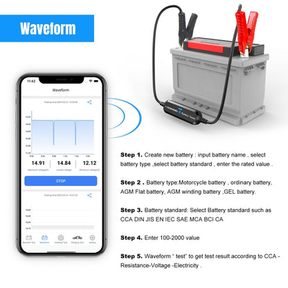 KONNWEI BK100 X431 BST360 Car Bluetooth Battery Tester (Black) - Electronic Test by KONNWEI | Online Shopping UK | buy2fix