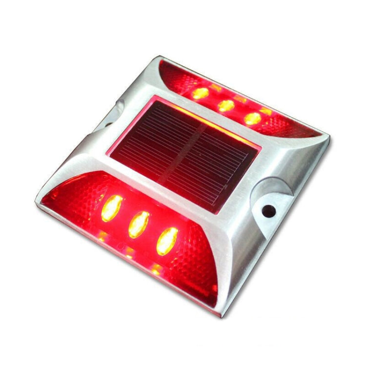 Solar Square Road Stud Light Car Guidance Light Road Deceleration Light, Flashing Bright Version (Red) - Street Lights by buy2fix | Online Shopping UK | buy2fix