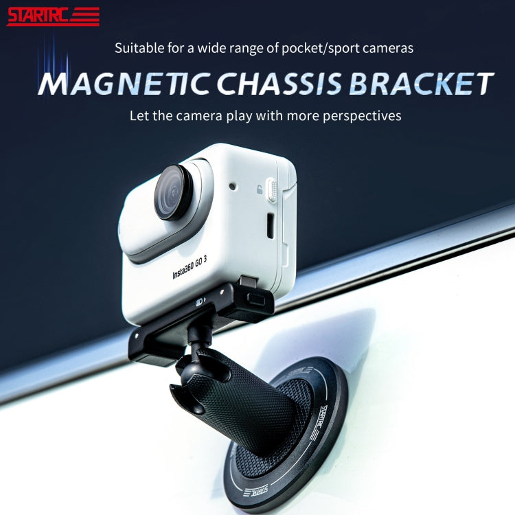 STARTRC Magnetic Base 1/4 Interface Metal Mount (Black) - Mount & Holder by STARTRC | Online Shopping UK | buy2fix