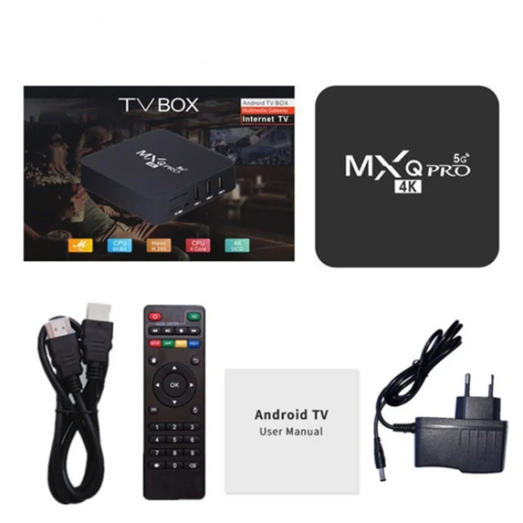 MXQ Pro 4K TV Box Rockchip RK3228A Quad Core CPU Android 7.1, 1GB+8GB wtih Remote Control, UK Plug - RK3228A by buy2fix | Online Shopping UK | buy2fix