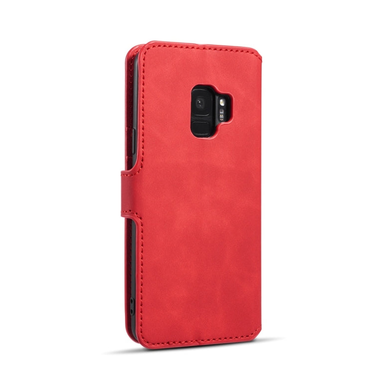 DG.MING Retro Oil Side Horizontal Flip Case with Holder & Card Slots & Wallet for Galaxy S9(Red) - Galaxy Phone Cases by DG.MING | Online Shopping UK | buy2fix