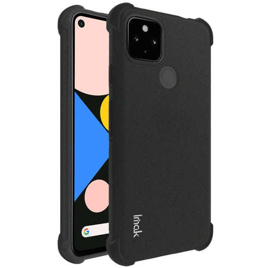 For Google Pixel 5 IMAK All-inclusive Shockproof Airbag TPU Case with Screen Protector(Matte Black) - Google Cases by imak | Online Shopping UK | buy2fix