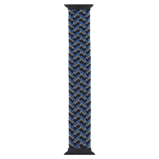 Plastic Buckle Mixed Color Nylon Braided Single Loop Watch Band For Apple Watch Ultra 49mm&Watch Ultra 2 49mm / Series 9&8&7 45mm / SE 3&SE 2&6&SE&5&4 44mm / 3&2&1 42mm, Size:XXL(Camouflage Blue) - Watch Bands by buy2fix | Online Shopping UK | buy2fix