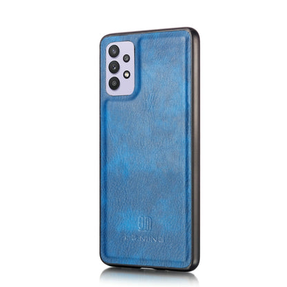 For Samsung Galaxy A32 5G DG.MING Crazy Horse Texture Flip Detachable Magnetic Leather Case with Holder & Card Slots & Wallet(Blue) - Galaxy Phone Cases by DG.MING | Online Shopping UK | buy2fix