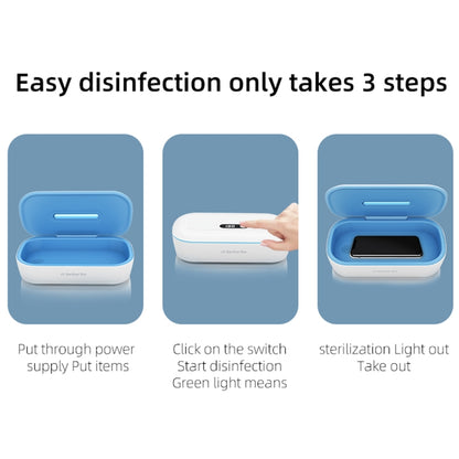 L11 Multi-function UVC Ultraviolet Mask Jewelry Toothbrush Mobile Phone Sterilization Box(Blue White) - Sterilizers by buy2fix | Online Shopping UK | buy2fix