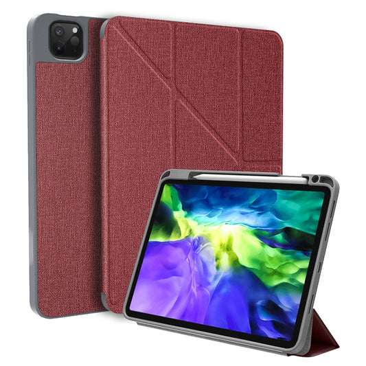 For iPad Pro 11 2022 / 2021 / 2020 Mutural Multi-fold Smart Leather Tablet Case(Red) - iPad Pro 11 (2022/2021) Cases by Mutural | Online Shopping UK | buy2fix