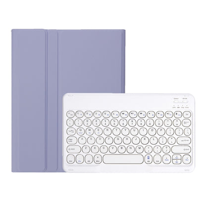 YT11B Detachable Candy Color Skin Feel Texture Round Keycap Bluetooth Keyboard Leather Case For iPad Pro 11 inch 2020 & 2018(Purple) - For iPad Pro by buy2fix | Online Shopping UK | buy2fix