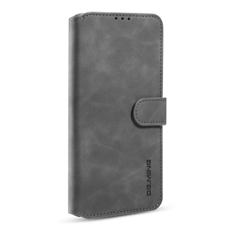 For OnePlus 9 DG.MING Retro Oil Side Horizontal Flip Leather Case with Holder & Card Slots & Wallet(Grey) - OnePlus Cases by DG.MING | Online Shopping UK | buy2fix