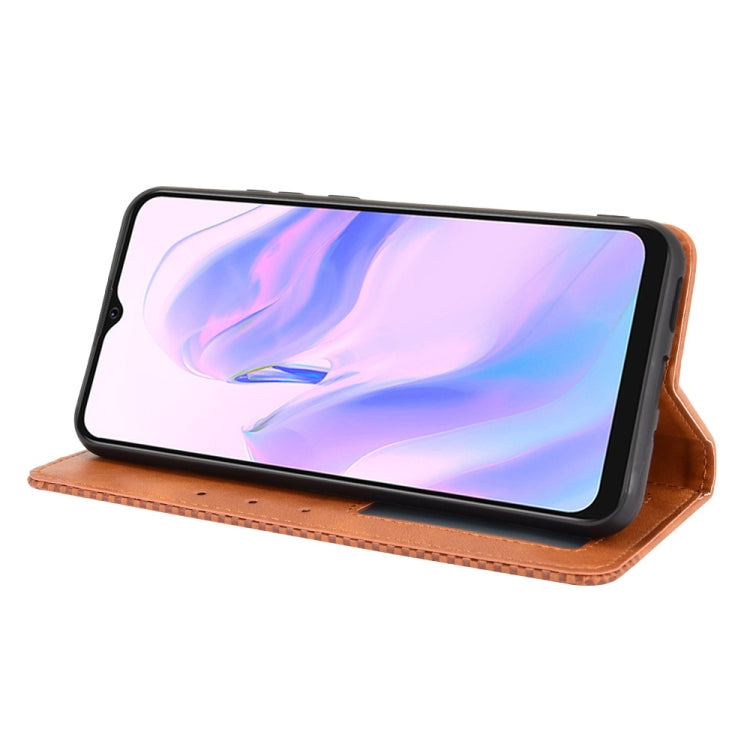 For Blackview A70 (2021) Magnetic Buckle Retro Crazy Horse Texture Horizontal Flip Leather Case with Holder & Card Slots & Photo Frame(Brown) - More Brand by buy2fix | Online Shopping UK | buy2fix