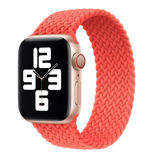 Metal Head Braided Nylon Solid Color Watch Band For Apple Watch Ultra 49mm&Watch Ultra 2 49mm / Series 9&8&7 45mm / SE 3&SE 2&6&SE&5&4 44mm / 3&2&1 42mm, Size:S 145mm(Bright Orange) - Watch Bands by buy2fix | Online Shopping UK | buy2fix