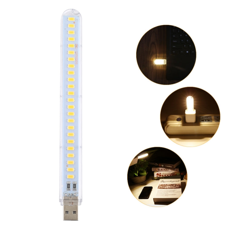 3W 24LEDs 5V 200LM USB LED Book Light Portable Night Light Warm Light - USB Light by buy2fix | Online Shopping UK | buy2fix