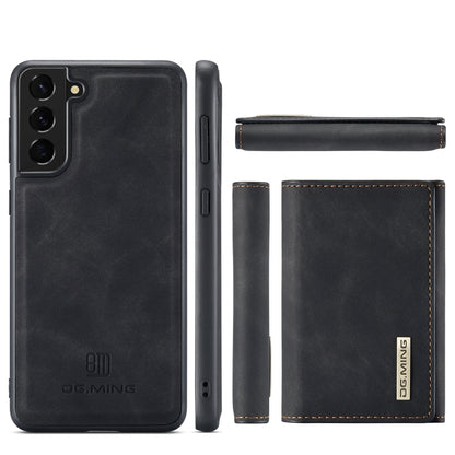 For Samsung Galaxy S21 FE DG.MING M1 Series 3-Fold Multi Card Wallet  Back Cover Shockproof Case with Holder Function(Black) - Galaxy Phone Cases by DG.MING | Online Shopping UK | buy2fix