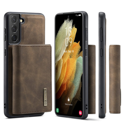 For Samsung Galaxy S21+ DG.MING M1 Series 3-Fold Multi Card Wallet  Back Cover Shockproof Case with Holder Function(Coffee) - Galaxy Phone Cases by DG.MING | Online Shopping UK | buy2fix