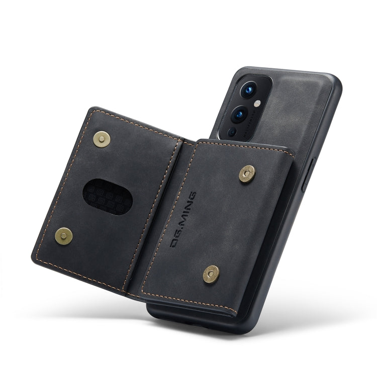 For OnePlus 9 (EU/NA) DG.MING M2 Series 3-Fold Multi Card Bag Back Cover Shockproof Case with Wallet & Holder Function(Black) - OnePlus Cases by DG.MING | Online Shopping UK | buy2fix