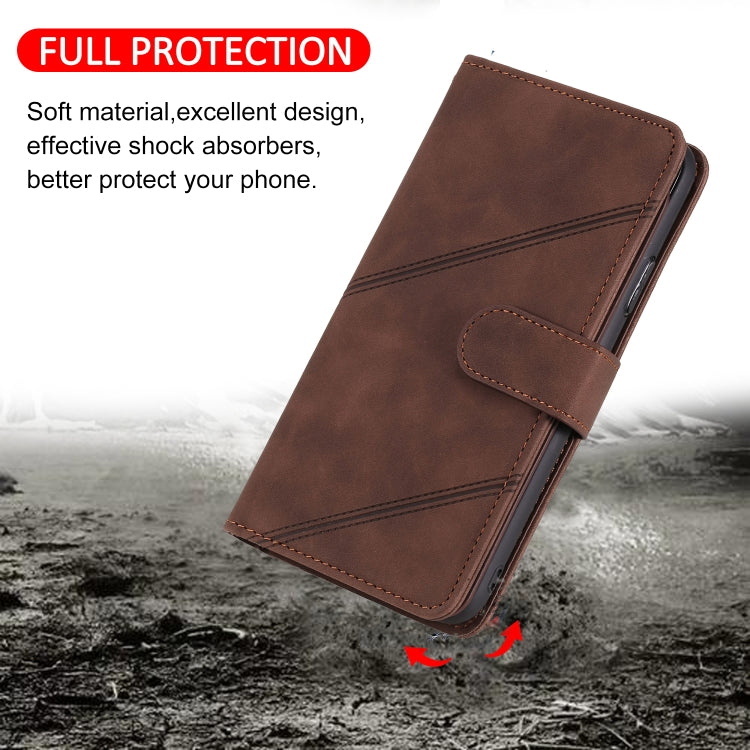 For iPhone 11 Skin Feel Business Horizontal Flip PU Leather Case with Holder & Multi-Card Slots & Wallet & Lanyard & Photo Frame (Brown) - iPhone 11 Cases by buy2fix | Online Shopping UK | buy2fix