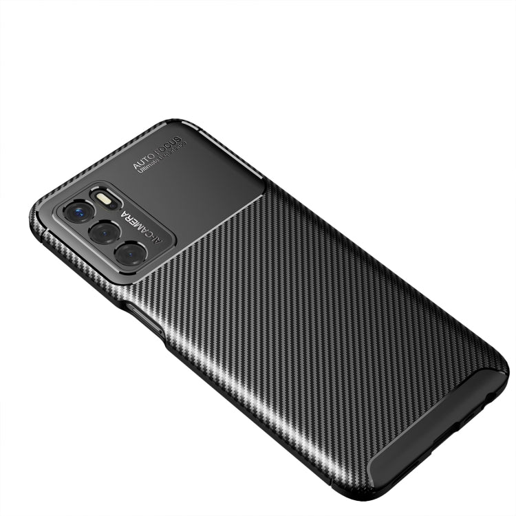 For OPPO A16 Carbon Fiber Texture Shockproof TPU Case(Black) - OPPO Cases by buy2fix | Online Shopping UK | buy2fix