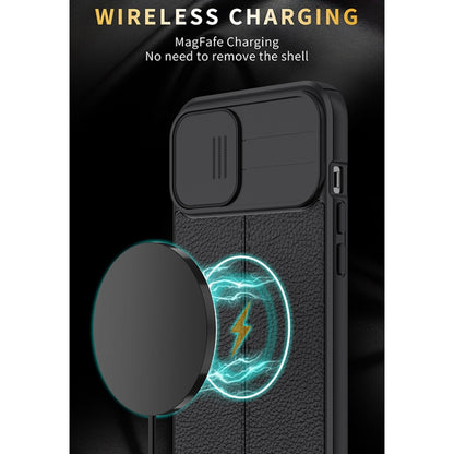 For iPhone 11 Pro Litchi Texture Sliding Camshield TPU Protective Case (Black) - iPhone 11 Pro Cases by buy2fix | Online Shopping UK | buy2fix