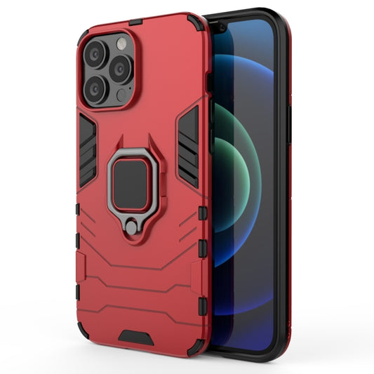 For iPhone 13 Pro Max Shockproof PC + TPU Protective Case with Magnetic Ring Holder (Red) - iPhone 13 Pro Max Cases by buy2fix | Online Shopping UK | buy2fix