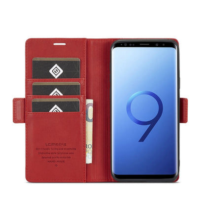 For Samsung Galaxy S9 LC.IMEEKE Magnetic Buckle PU + TPU Horizontal Flip Leather Case with Holder & Card Slots & Wallet(Red) - Galaxy Phone Cases by LC.IMEEKE | Online Shopping UK | buy2fix