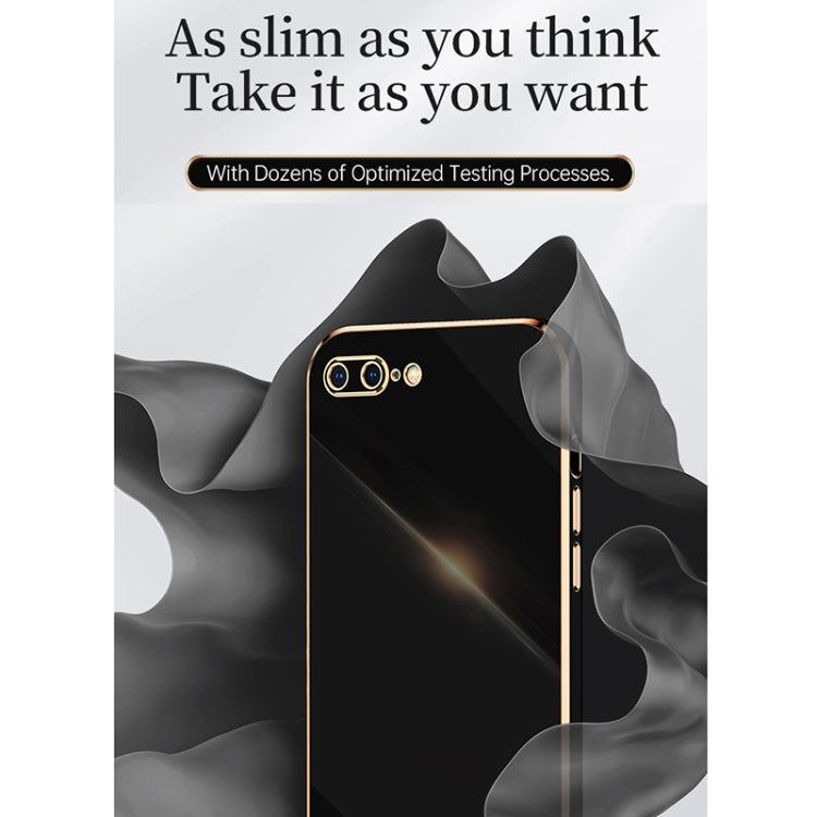 XINLI Straight 6D Plating Gold Edge TPU Shockproof Case For iPhone 8 Plus / 7 Plus(Celestial Blue) - More iPhone Cases by XINLI | Online Shopping UK | buy2fix