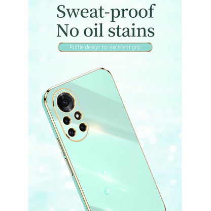 For Huawei nova 8 Pro 5G XINLI Straight Edge 6D Electroplate TPU Phone Case(Mint Green) - Huawei Cases by XINLI | Online Shopping UK | buy2fix