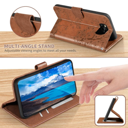 For Xiaomi Poco X3 Sika Deer Embossing Pattern Horizontal Flip PU Leather Case with Holder & Card Slot & Wallet & Photo Frame(Brown) - Xiaomi Cases by buy2fix | Online Shopping UK | buy2fix