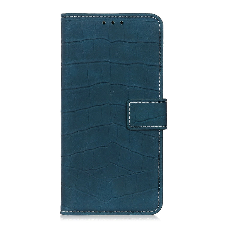 For OPPO A16 Magnetic Crocodile Texture Horizontal Flip Leather Case with Holder & Card Slots & Wallet(Green) - OPPO Cases by buy2fix | Online Shopping UK | buy2fix