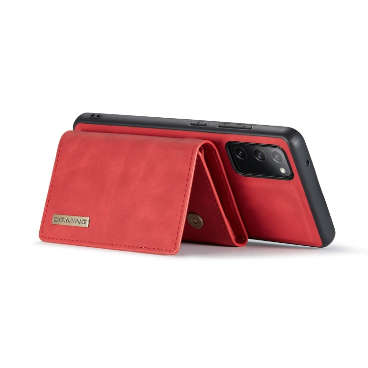 For Samsung Galaxy S20 FE DG.MING M1 Series 3-Fold Multi Card Wallet  Back Cover Shockproof Case with Holder Function(Red) - Galaxy S20 FE Cases by DG.MING | Online Shopping UK | buy2fix