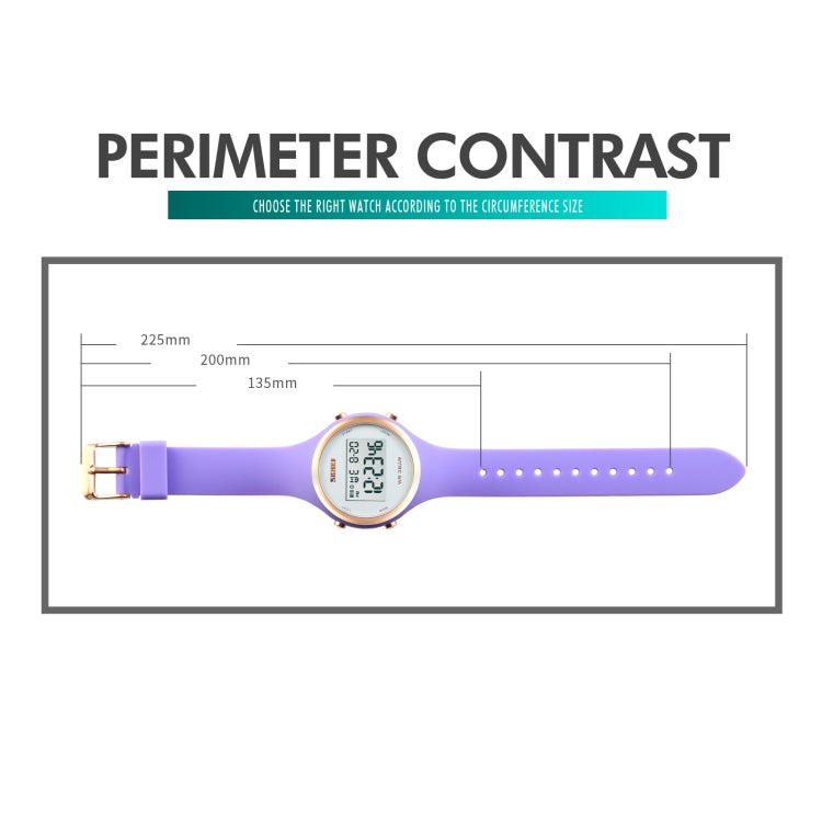 SKMEI 1720 Round Dial LED Digital Display Luminous Silicone Strap Electronic Watch(Black) - LED Digital Watches by SKMEI | Online Shopping UK | buy2fix