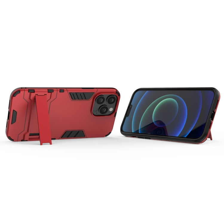 For iPhone 13 Pro Max PC + TPU Shockproof Protective Case with Invisible Holder (Red) - iPhone 13 Pro Max Cases by buy2fix | Online Shopping UK | buy2fix