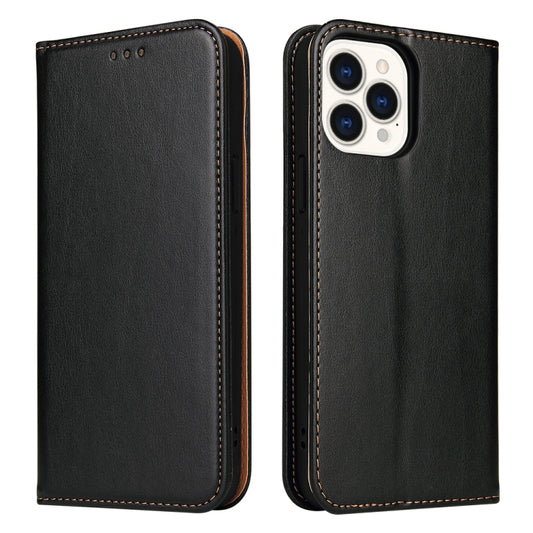 For iPhone 13 Pro Fierre Shann PU Leather Texture Horizontal Flip Leather Case with Holder & Card Slots & Wallet (Black) - iPhone 13 Pro Cases by FIERRE SHANN | Online Shopping UK | buy2fix