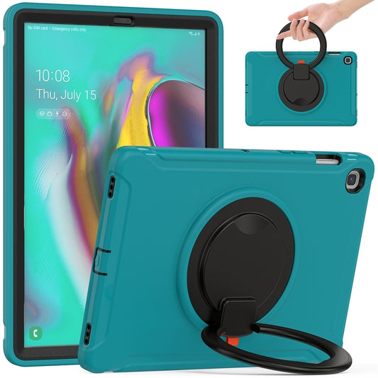 For Samsung Galaxy Tab S5e 10.5 inch T720 2019 Shockproof TPU + PC Protective Case with 360 Degree Rotation Foldable Handle Grip Holder & Pen Slot(Blue) - Tab S5E 10.5 T720 / T725 by buy2fix | Online Shopping UK | buy2fix