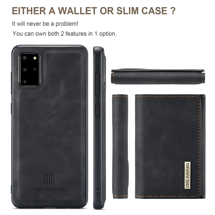 For Samsung Galaxy S20+ DG.MING M1 Series 3-Fold Multi Card Wallet  Back Cover Shockproof Case with Holder Function(Black) - Galaxy Phone Cases by DG.MING | Online Shopping UK | buy2fix