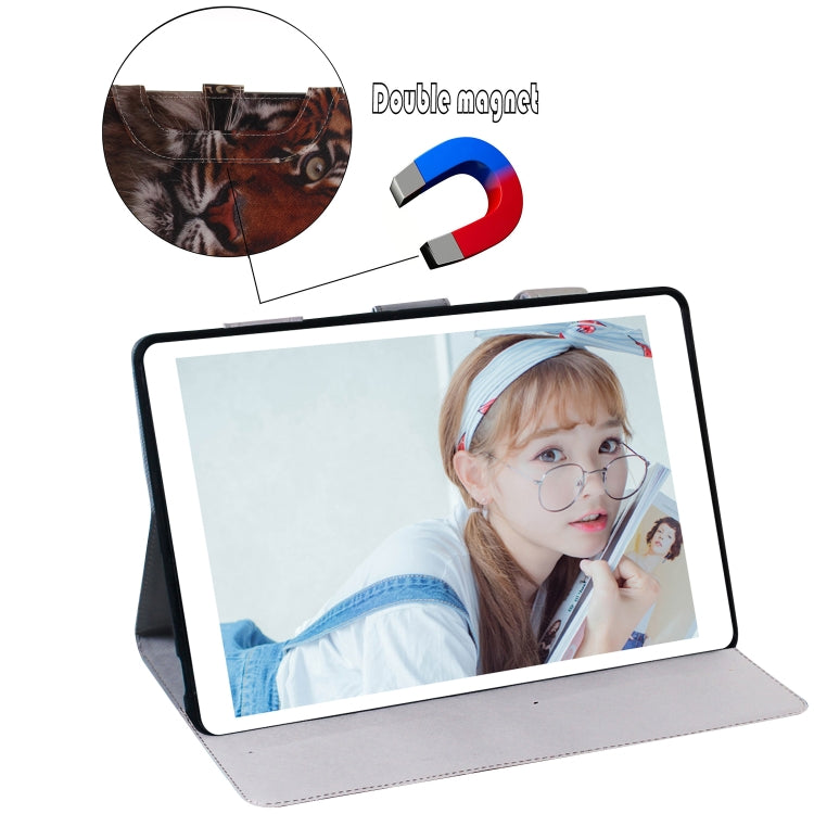 For iPad 10.2 / 10.5 / Air 2019 3D Colored Drawing Horizontal Flip Leather Case with Holder & Card Slot & Wallet & Handle(Siberian Tiger) - iPad Air (2019) Cases by buy2fix | Online Shopping UK | buy2fix