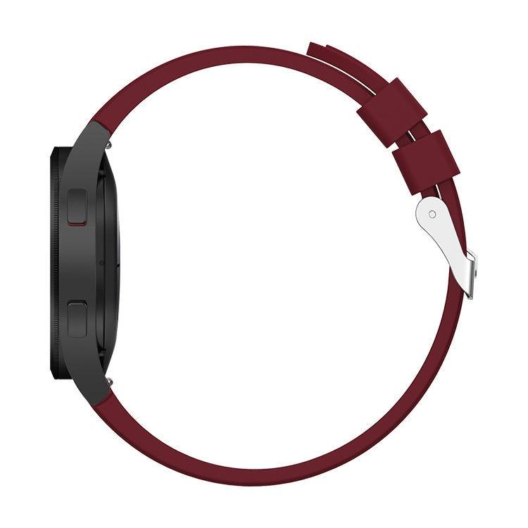 For Samsung Galaxy Watch4 Classic 46mm Silicone Watch Band(Wine Red) - Watch Bands by buy2fix | Online Shopping UK | buy2fix