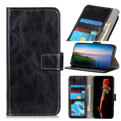 For Nokia XR20 5G Retro Crazy Horse Texture Horizontal Flip Leather Case with Holder & Card Slots & Photo Frame & Wallet(Black) - Nokia Cases by buy2fix | Online Shopping UK | buy2fix