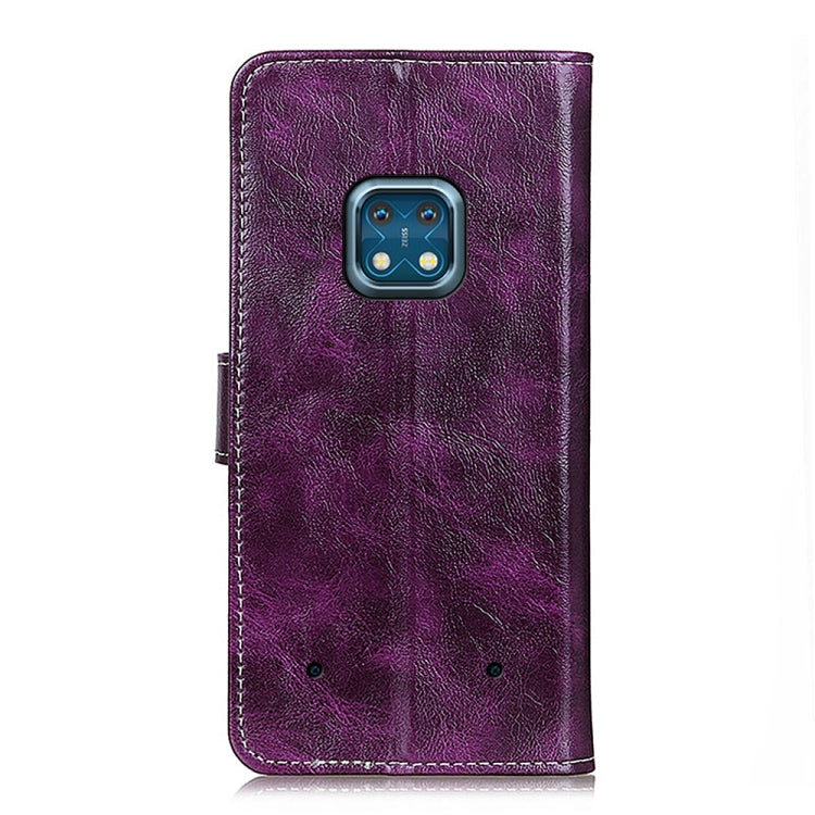 For Nokia XR20 5G Retro Crazy Horse Texture Horizontal Flip Leather Case with Holder & Card Slots & Photo Frame & Wallet(Purple) - Nokia Cases by buy2fix | Online Shopping UK | buy2fix