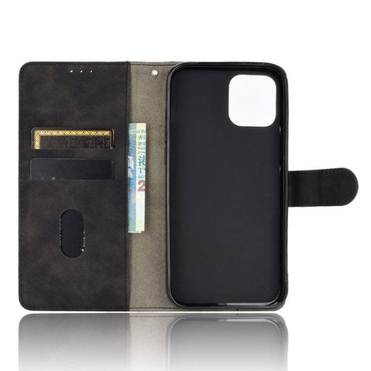 For iPhone 13 mini Solid Color Skin Feel Magnetic Buckle Horizontal Flip Calf Texture PU Leather Case with Holder & Card Slots & Wallet (Black) - iPhone 13 mini Cases by buy2fix | Online Shopping UK | buy2fix