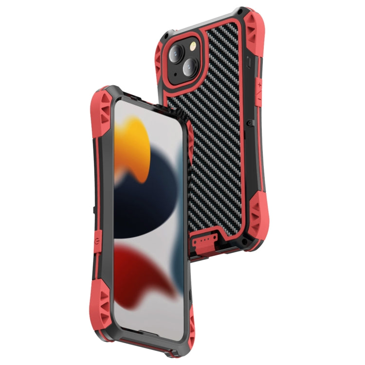 For iPhone 13 mini R-JUST AMIRA Shockproof Dustproof Waterproof Metal Protective Case (Red) - iPhone 13 mini Cases by R-JUST | Online Shopping UK | buy2fix