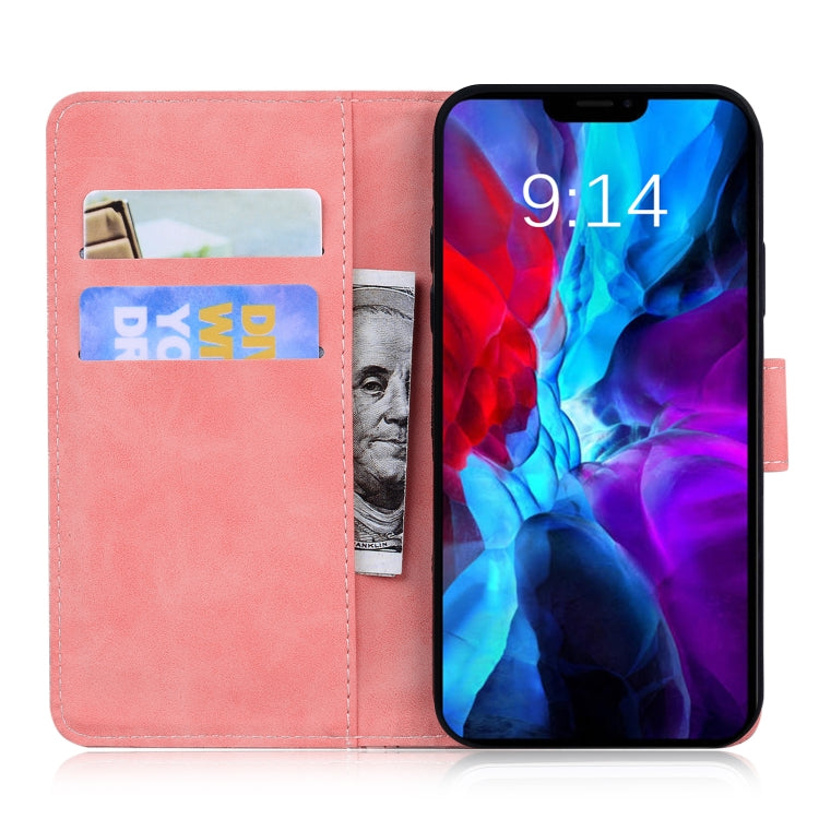 For iPhone 13 Skin Feel Pure Color Horizontal Flip Leather Case with Holder & Card Slots & Wallet(Pink) - iPhone 13 Cases by buy2fix | Online Shopping UK | buy2fix