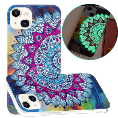 For iPhone 13 mini Luminous TPU Soft Protective Case (Half Flower) - iPhone 13 mini Cases by buy2fix | Online Shopping UK | buy2fix