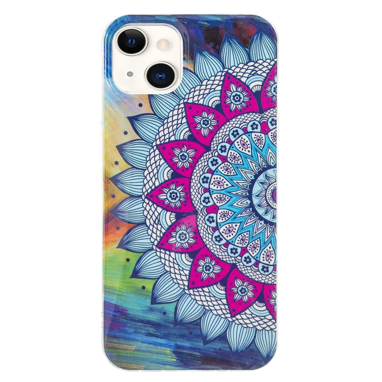 For iPhone 13 mini Luminous TPU Soft Protective Case (Half Flower) - iPhone 13 mini Cases by buy2fix | Online Shopping UK | buy2fix