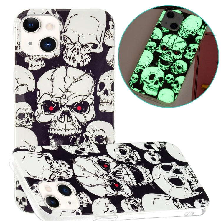 For iPhone 13 Luminous TPU Soft Protective Case(Skull) - iPhone 13 Cases by buy2fix | Online Shopping UK | buy2fix