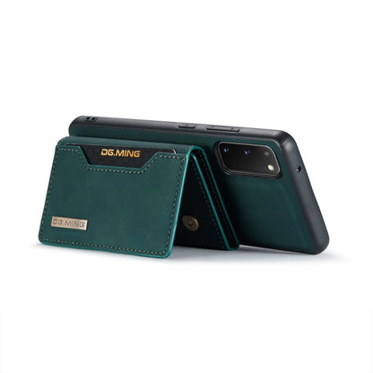 For Samsung Galaxy S20 DG.MING M2 Series 3-Fold Multi Card Bag Back Cover Shockproof Case with Wallet & Holder Function(Green) - Galaxy Phone Cases by DG.MING | Online Shopping UK | buy2fix