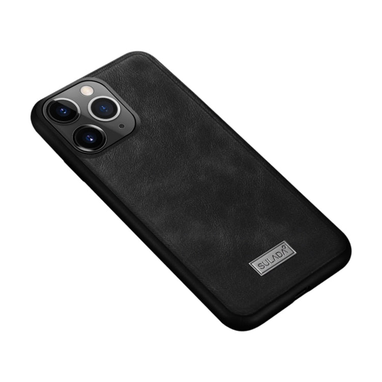 For iPhone 11 SULADA Shockproof TPU + Handmade Leather Protective Case(Black) - iPhone 11 Cases by SULADA | Online Shopping UK | buy2fix