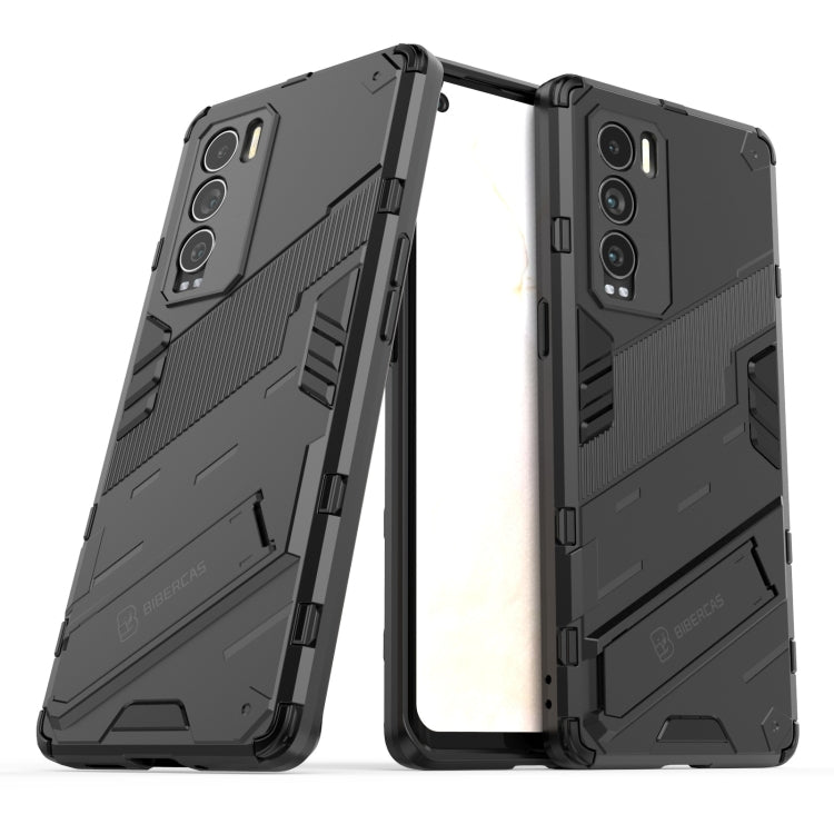 For OPPO Realme GT Explorer Master Punk Armor 2 in 1 PC + TPU Shockproof Case with Invisible Holder(Black) - Realme Cases by buy2fix | Online Shopping UK | buy2fix