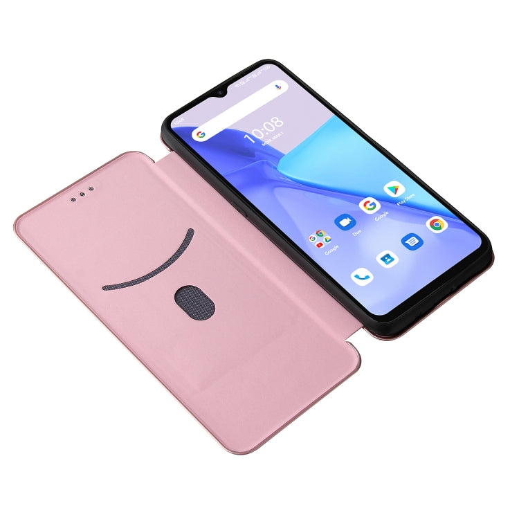 For UMIDIGI Power 5 Carbon Fiber Texture Horizontal Flip TPU + PC + PU Leather Case with Card Slot(Pink) - More Brand by buy2fix | Online Shopping UK | buy2fix